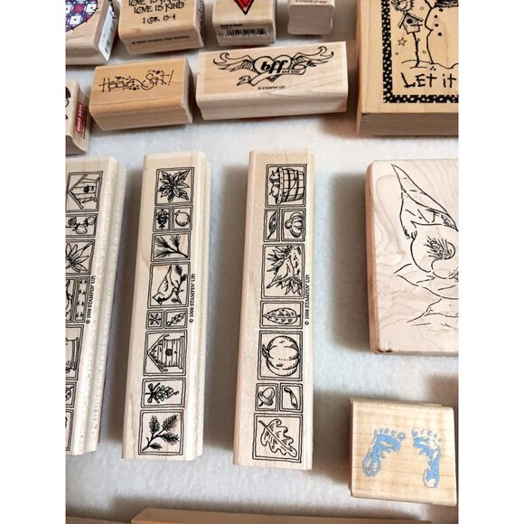 Large lot rubber stamps scrapbooks crafts cards 42 various READ - Picture 7 of 12